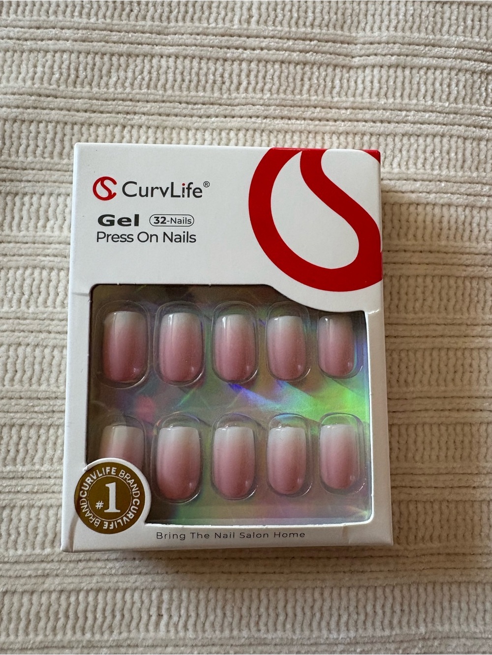 Curvlife Pink Ombre Gel Press-On Nails